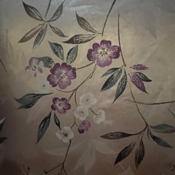 CH Signature Gold with Purple Flowers Button Down Blouse - Picture 14 of 15